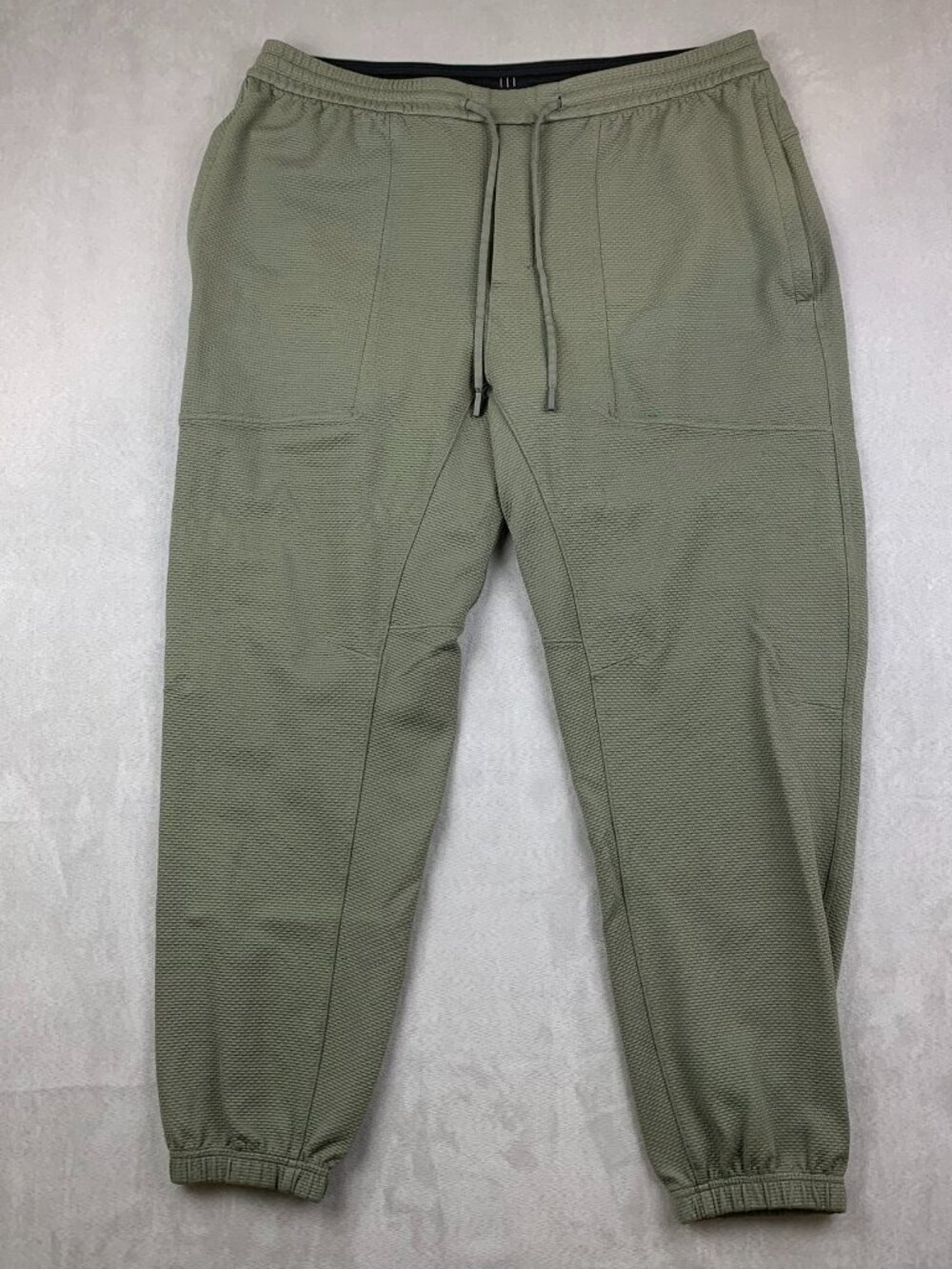 Lululemon Mens Sweatpants XL Green Relaxed-Fit Training Jogger Textured M5AI6S